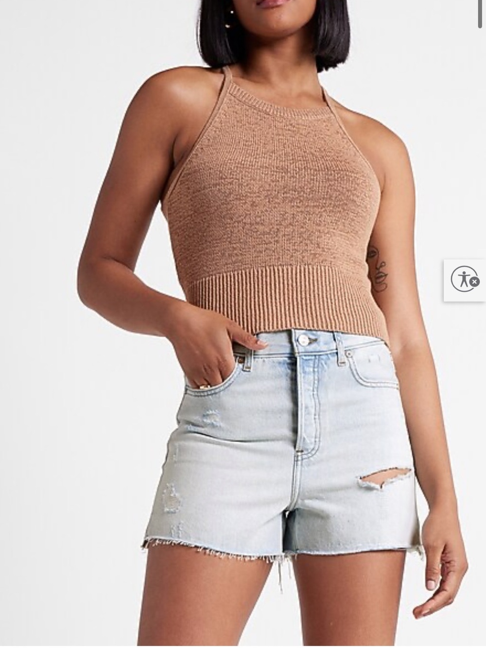 Express Super High Waisted Mom Shorts